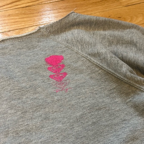 Grey Roxy Off Shoulder Sweatshirt - Picture 6 of 8